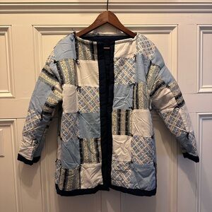 Handmade upcycled quilted jacket- M